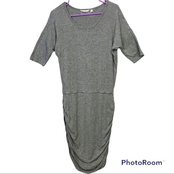 Athleta Women's Gray Solstice Tee Ruched Dress Draping Top - Hugging Ski… - Picture 5 of 8